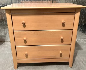 Nadeau Maple Wood 3-Drawer Dresser