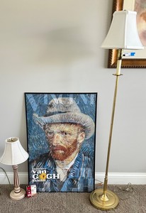 Framed Van Gogh Exhibit Poster, Floor Lamp & Table Lamp