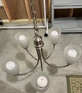 5-Light Brushed Nickel Chandelier