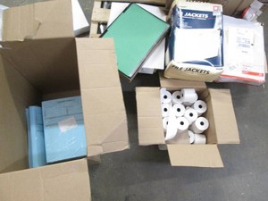 Thermal paper rolls, file folders, ...