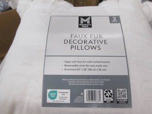 Pair of plush white pillows...