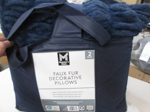 Pair of plush blue pillows...