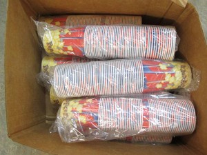 7 Sleeves of popcorn cups...
