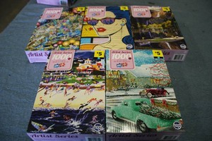 5-1000 piece puzzles...