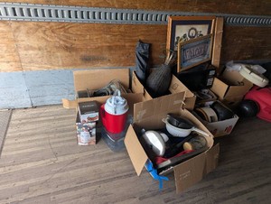 Resale lot of home, kitchen, clothing and other items, see pictures for details