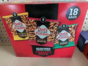 18 Pack variety of Dots pretzels