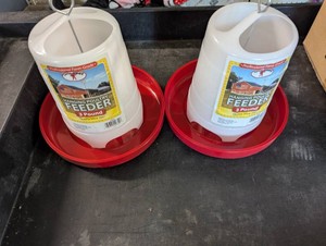 2 New 3 pound hanging poultry feeders
