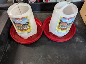 2 New 3 pound hanging poultry feeders