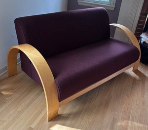 LR - Contemporary Bentwood Sofa with Arched Wooden Arms