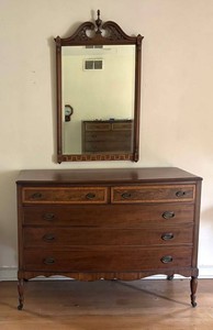 BR1 - Vintage Landstrom Furniture Mahogany Dresser with Mirror