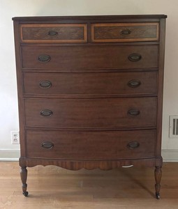 BR1 - Vintage Landstrom Furniture Mahogany Tall Chest of Drawers