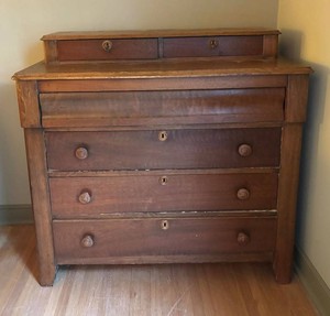BR3 - Antique American Empire Step-Back Chest