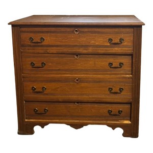 LLR - Antique Dresser Wooden - 4 Drawer Chest
