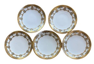 LR - Five Vintage Haviland Limoges Porcelain Plates
