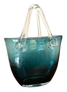 LR - Art Glass Purse Vase