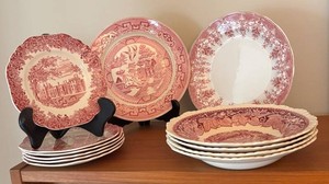 LR - Vintage Transferware Plates & Bowls by Homer Laughlin, Masons, J&G Meakin and More