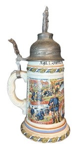 LR - Vintage Beer Stein - Linder Munchen Bavaria Reserve Hat Ruh