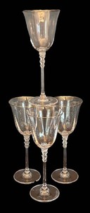 K - Mikasa Sonata Gold Rimmed Stemware - Set of 4