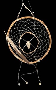 LR - Dreamcatcher Handwoven Wall Hanging with Feather Accents