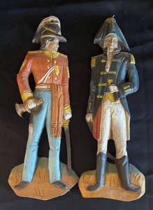 LR - Two Vintage Military Figural Wall Plaques