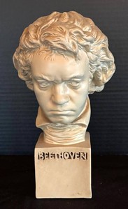 LR - Vintage Beethoven Bust Sculpture