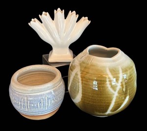 LR - Ceramic Vase Trio - Assorted Studio Pottery