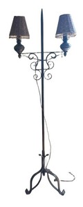 BR1 - Vintage Double Arm Floor Lamp With Beaded Shades