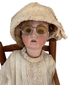 BR1 - Antique German Doll With Highchair
