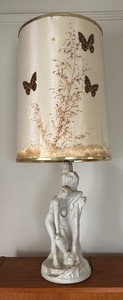 LLR - Vintage Figural Table Lamp With Butterfly Shade