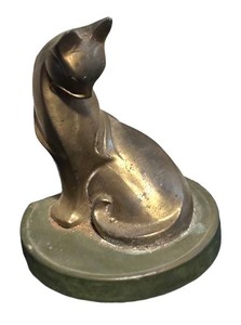 LLR - Vintage Brass Cat Figurine