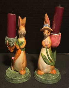 LLR - Two Adorable Bunny Candleholders