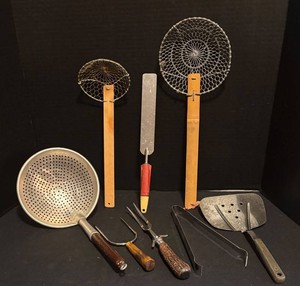 LLR - Vintage Kitchen Utensils Skimmers, Forks, Turners and More
