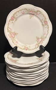 LLS - 11 Vintage Floral Dinner Plates by Mignon of Bavaria