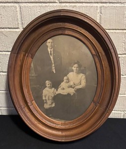 LLR - Vintage Print - Wooden Oval Framed Print