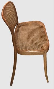 DR - Vintage Wicker Chair Wooden Side Chair
