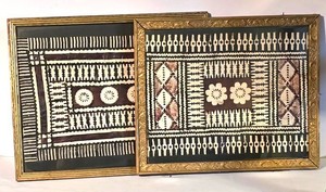 LL - Framed Batik Textiles Pair