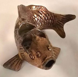LL - Metal Fish Figurine Copper Coated