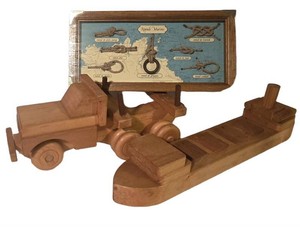 LL - Wooden Truck, Wooden Ship & Nautical Knot Plaque Mixed Lot