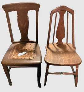 LL - Pair of Vintage Wooden Side Chairs