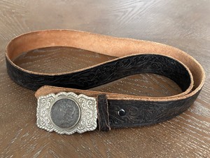 Morgan Dollar in Belt Buckle
