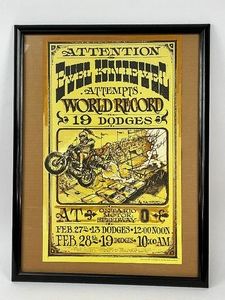 1972 Evel Knievel Signed Event Poster