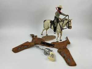 1973 Gabriel The Lone Ranger with Horse Silver - Complete Plus Cap Gun with Holster