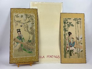 Two Antique Chinese Watercolor on Silk