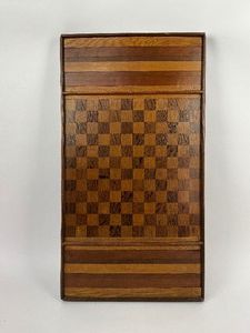Antique Primitive Wood Game Board