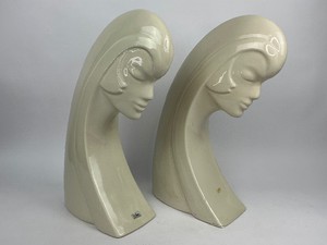 Pair of Vintage Royal Haeger Ceramic Woman Sculpture #6040