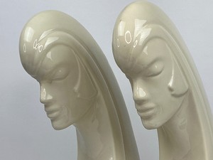 Pair of Vintage Royal Haeger Ceramic Woman Sculpture #6040