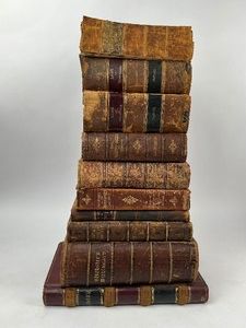 Stack of 10 Antique Books