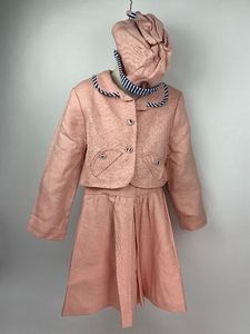 Vintage Clothing Girls Dress and Jacket Set with Hat
