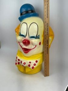 HUGE Clown Head Chalkware Bank