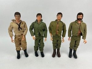 Four 1960s Vintage G.I. Joe Action Figure 12 Dolls - Two Talking Soldiers